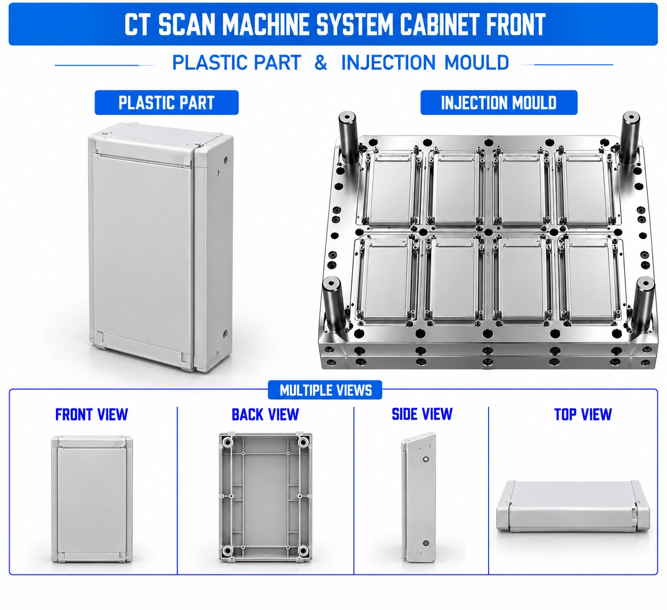 CT Scan Machine Plastic System Cabinet Front Mould and Moulding Service
